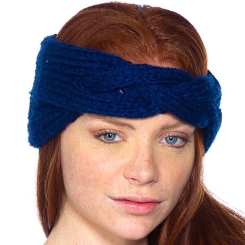 BLUE KNIT HEADBAND